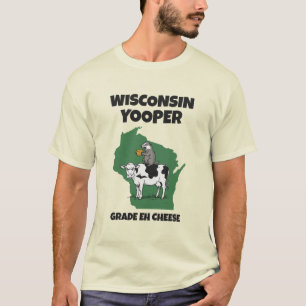 Camiseta Queijo Eh Engraçado da Vaca de Wisconsin Yooper