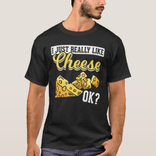 Camiseta Queijo Eu Só Realmente Gosto de Queijo Ok Quei