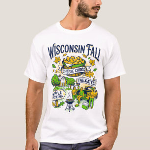 Camiseta Queijo Fresco de Outono em Wisconsin e Colheita de