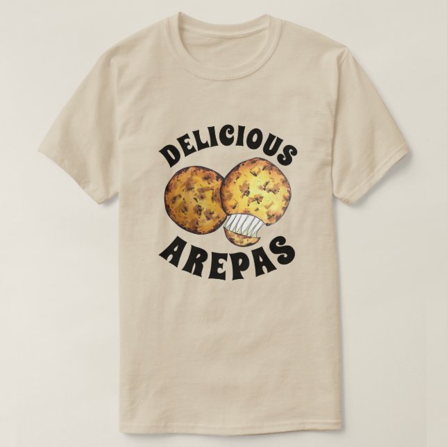 Camiseta Queijo gostoso Arepas Comida sul-americana (Frente do Design)