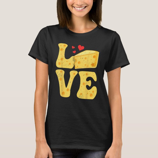 Camiseta Queijo Gouda Feta Cheddar LOVE (Frente)