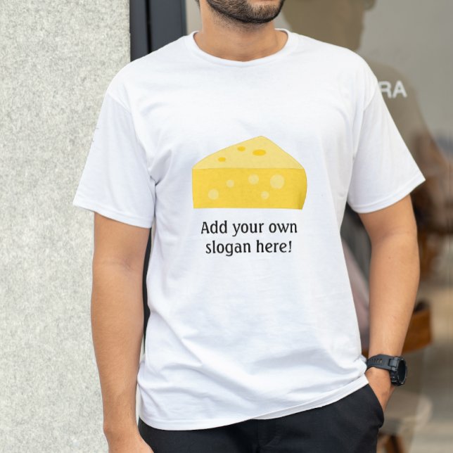 Camiseta Queijo Grande: Slogan Personalizável (Criador carregado)
