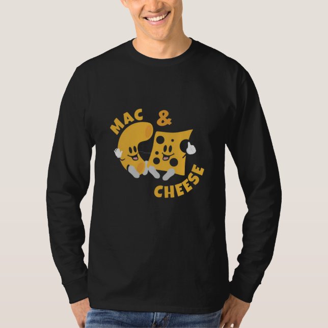 Camiseta Queijo Mac & Queijo Engraçado Ideia de Presente (Frente)