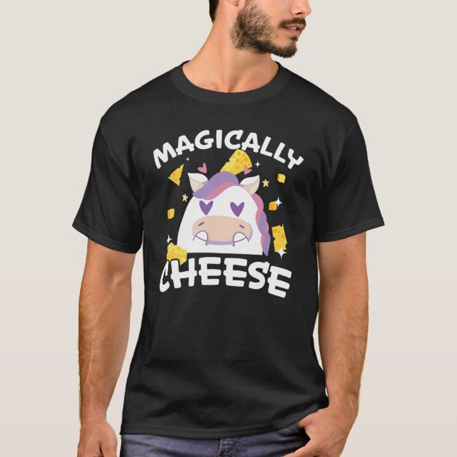 Camiseta Queijo magicamente mozzarella Cheddar Unicor (Frente)