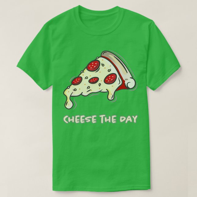 Camiseta Queijo No Dia Da Pizza Queijo No Dia Da Pizza (Frente do Design)