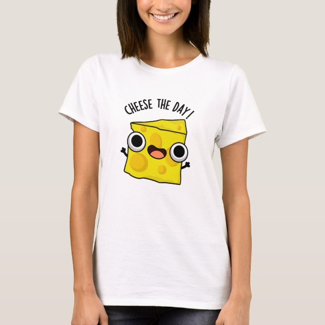 Camiseta Queijo No Dia Engraçado Comida (Frente)