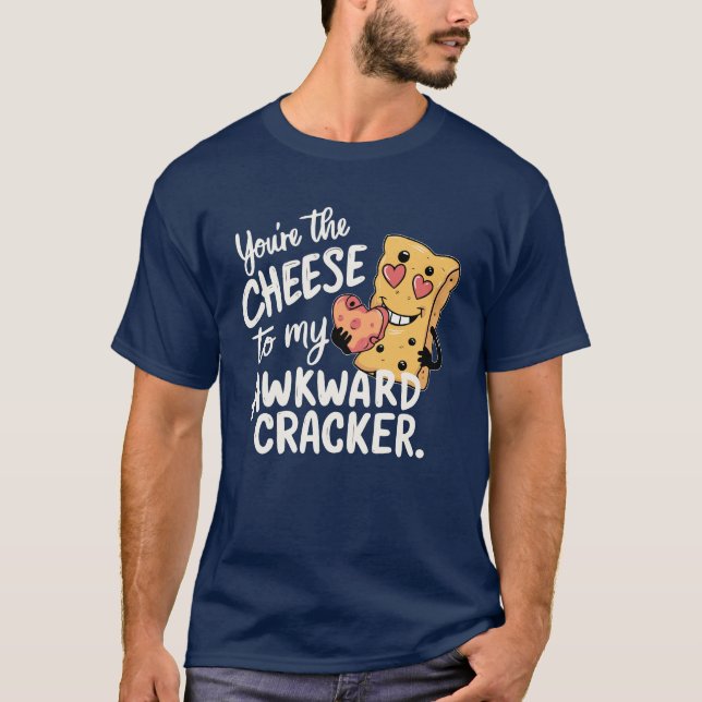 Camiseta Queijo para o meu awkward | Dia de os namorados en (Frente)