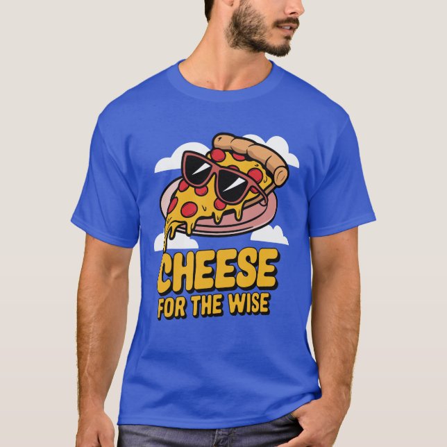 Camiseta Queijo Para O Pizza Sábio (Frente)