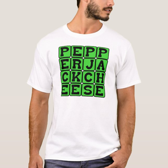 Camiseta Queijo Pepper Jack, Queijo Apimentado (Frente)