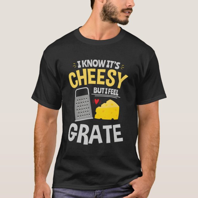 Camiseta Queijo Queijo Comida Pun Eu Sinto Grata (Frente)