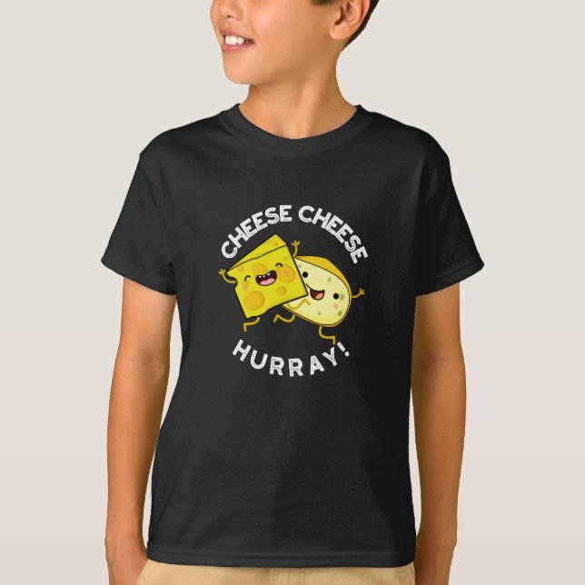 Camiseta Queijo queijo Hurray Queijo Engraçado Queijo Engra (Frente)