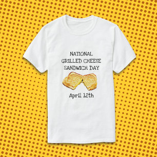 Camiseta Queijo sanduíche dia o 12 de abril grelhado