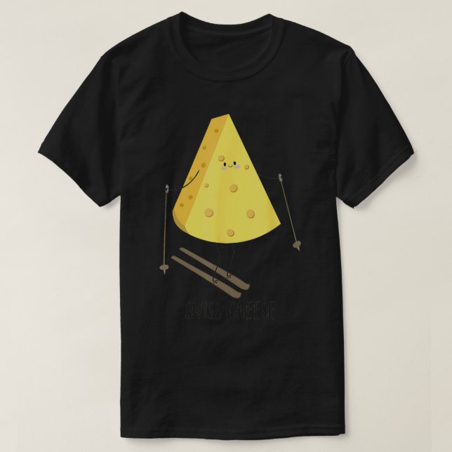 Camiseta Queijo suíço engraçado (Frente do Design)