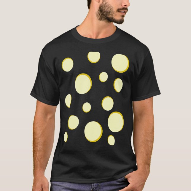 Camiseta Queijo suíço Engraçado Queijo Fácil e Engraçado Ha (Frente)