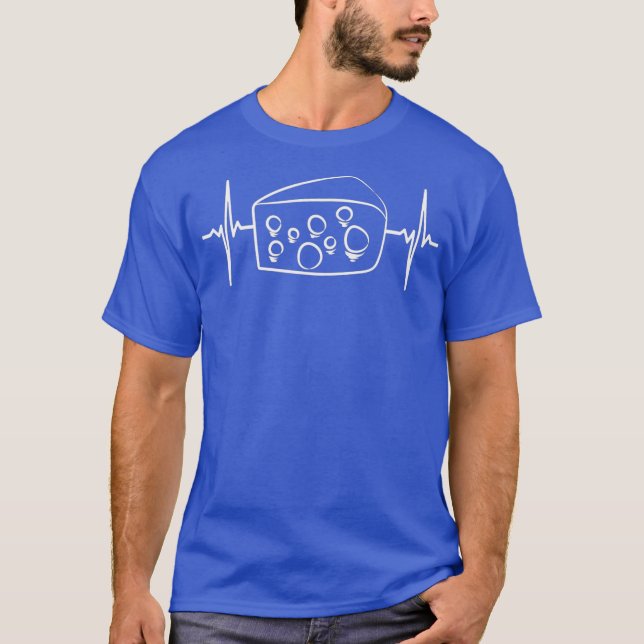 Camiseta Queijo Wedge Hearbbeat Grelha Dairy Farming (Frente)