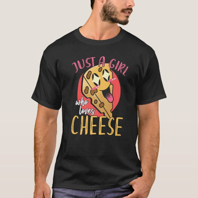 Camiseta Queijos Cheddar São Apenas Uma Menina Que Ama Quei (Frente)