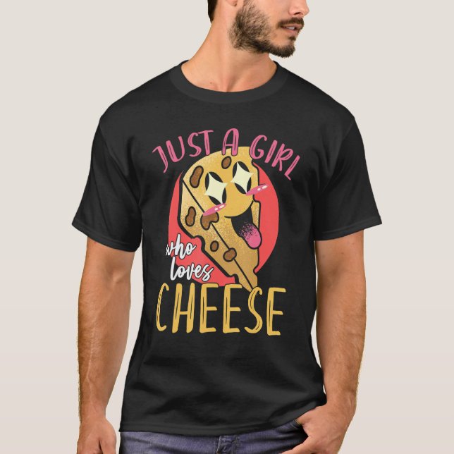 Camiseta Queijos Cheddar São Apenas Uma Menina Que Ama Quei (Frente)