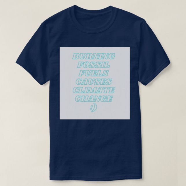Camiseta queima de combustíveis fósseis (Frente do Design)