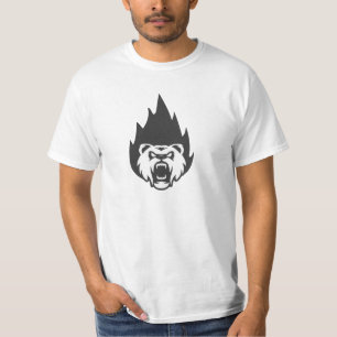 camiseta queimada de ursos de chama