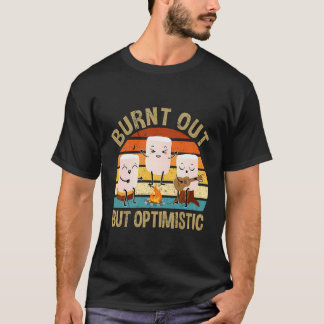 Camiseta Queimada, Mas Otimista Marshmallow Para Acampament