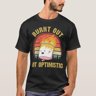 Camiseta Queimada, Mas Otimista Marshmallow Para Acampament