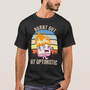 Camiseta Queimado, Mas Otimista Acampamento Marshmallow