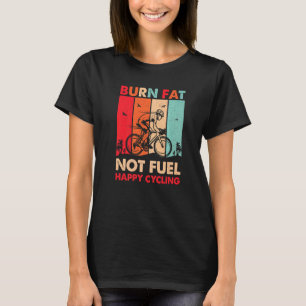 Camiseta Queimaduras Não Combustem Bicicletas Felizes Vinta