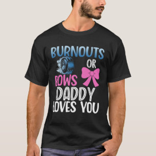 Camiseta Queimaduras ou arcos gênero pai revelam bebê de fe