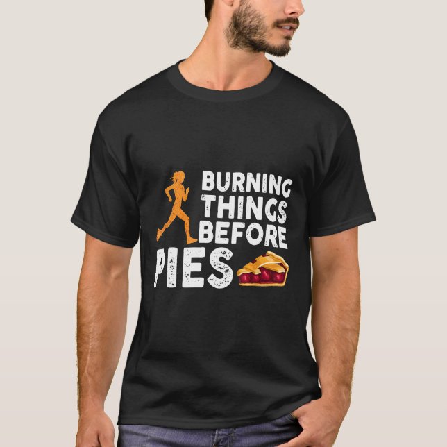 Camiseta Queimando As Coxas Antes De Pagar O Funny Runner C (Frente)