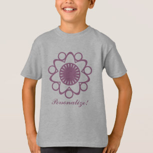 Camiseta Queimando com o Tee da Garota Flor, Lavanda