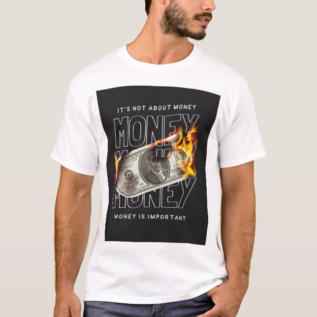 Camiseta "Queimando Dinheiro". Money Inferno (Frente)