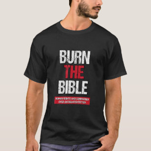 Camiseta Queimar A Bíblia Declaração Ateu Agnóstico