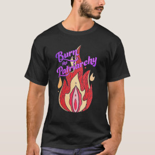 Camiseta Queimar a Patriarquia Vintage Mulheres Direitos Fe