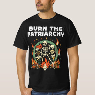 Camiseta Queimar o Halloween Patriarcado Feminista Engraçad