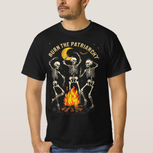 Camiseta Queimar o Halloween Patriarcado Feminista Engraçad