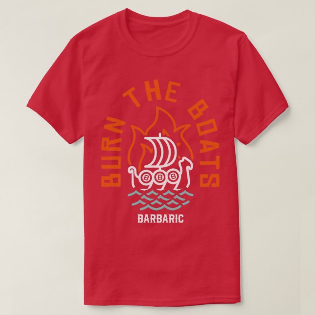 Camiseta Queimar Os Barcos (Frente do Design)