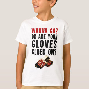 Camiseta Queira ir? Impulsionador do hóquei