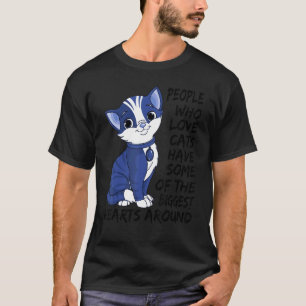Camiseta Quem Ama Gatos Tem Alguns Dos Maiores Corações Aro