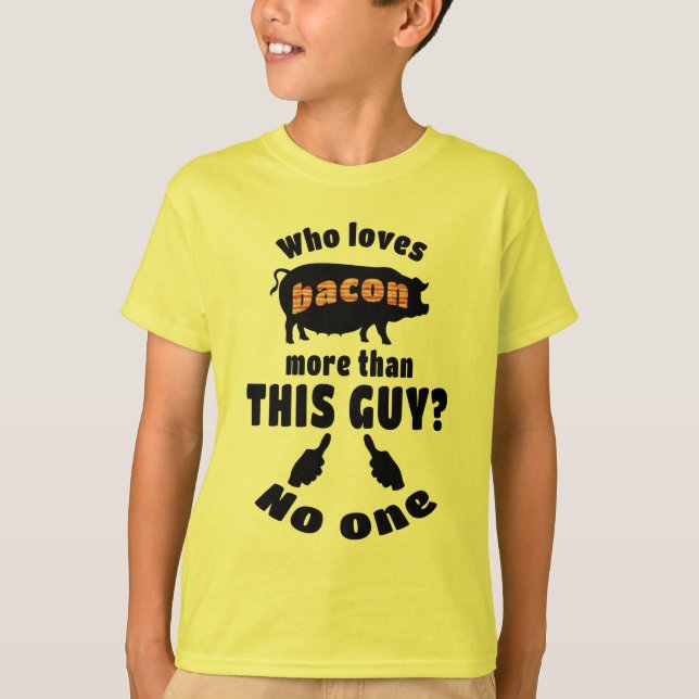 Camiseta Quem ama o bacon mais? (Frente)