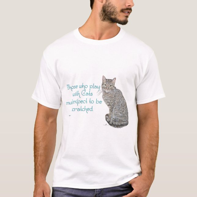Camiseta Quem Brinca Com Gatos (Frente)