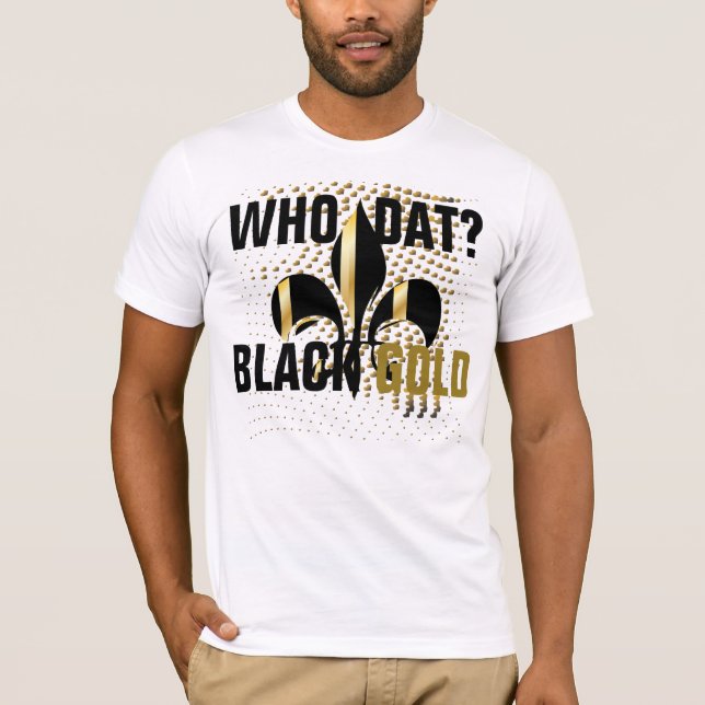 Camiseta Quem? Corações de ouro preto/Fleur de Lis (Frente)