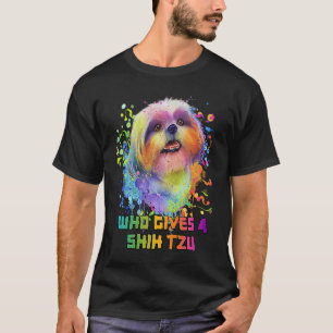 Camiseta Quem dá a um cão Shih Tzu Pun Animal Pets Animal M