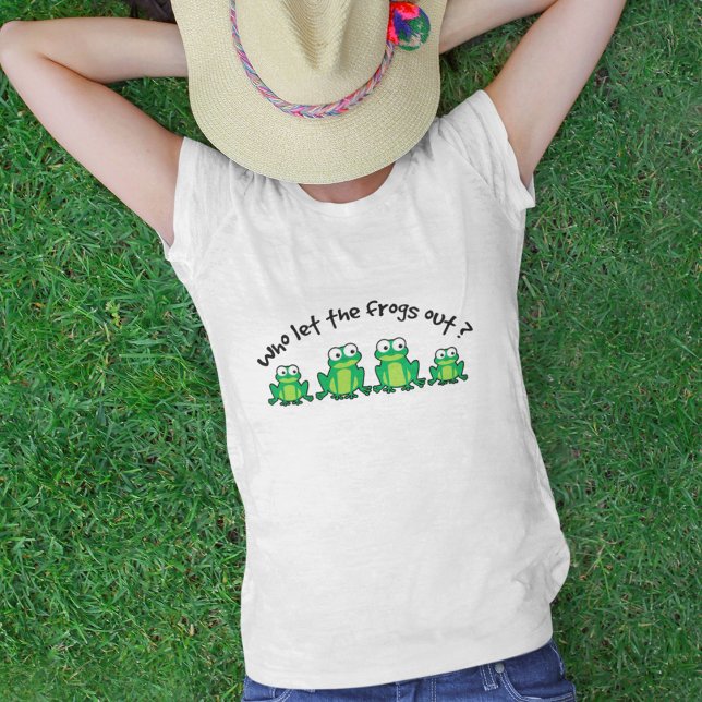 Camiseta Quem Deixou Os Sapos Sair? (Criador carregado)