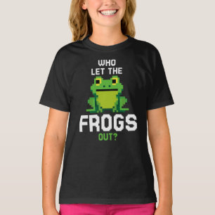 Camiseta Quem Deixou Os Sapos Saírem, Cute Amam Pixels Anfí