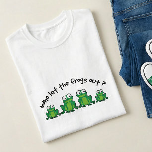 Camiseta Quem Deixou os Sapos Saírem Piada - Desenho Animad