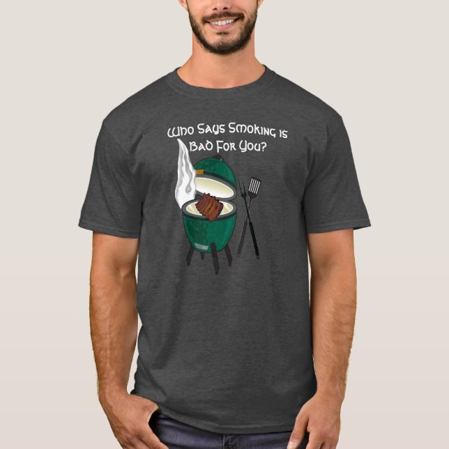 Camiseta Quem diz que fumando é mau para você? Ovo verde (Frente)