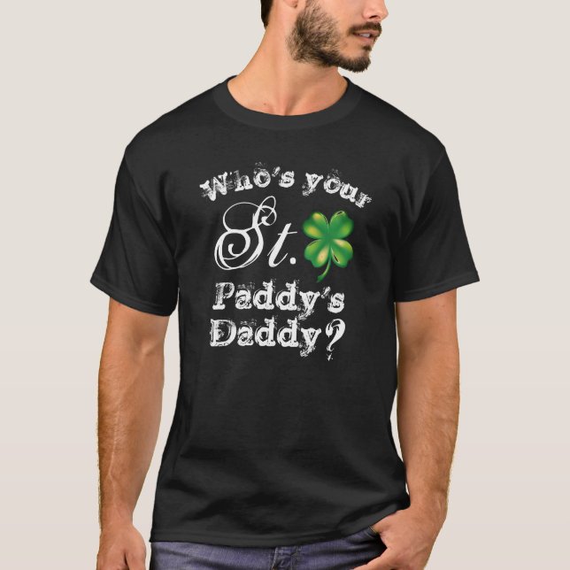 Camiseta Quem é a sua Rua, Pai de Paddy, Negro masculino, T (Frente)