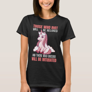 Camiseta Quem é Enfermeira Enfermeira Unicórnio Riots