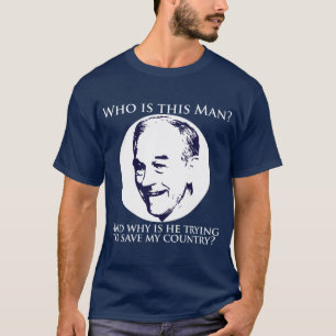 Camiseta "Quem é este homem?"  Ron Paul para o presidente