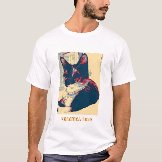 Camiseta Quem é o seu candidato favorito? Veronica está! (Frente)